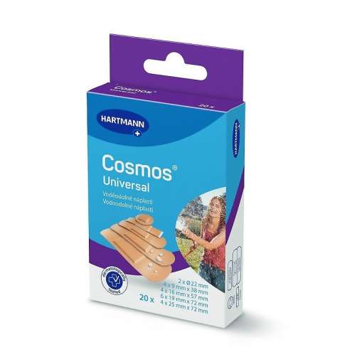 COSMOS Пластырь-пластинки, водоотталкивающий 20 шт, 5 размеров
